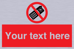 Custom No camera phones Sign